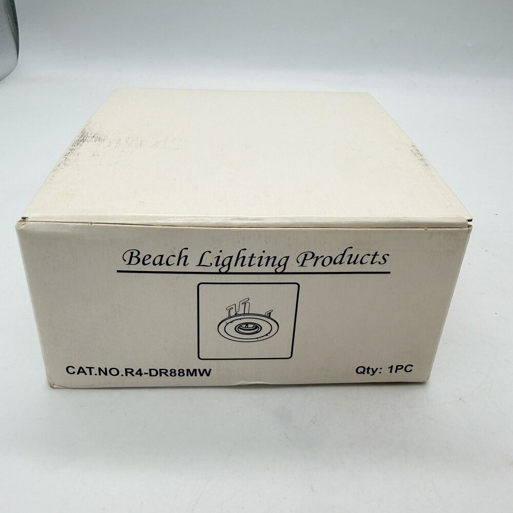 Beach Lighting R4-DR88MW 4” Round Adjustable Recessed Light Trim Matte White
